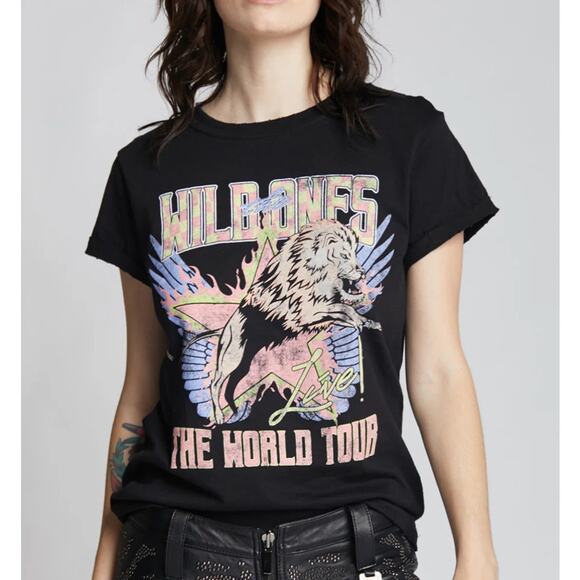 NEW ODD PEOPLE T-Shirt Tee Size Small Black The Wild Ones Rock Cotton Distress - Picture 1 of 9